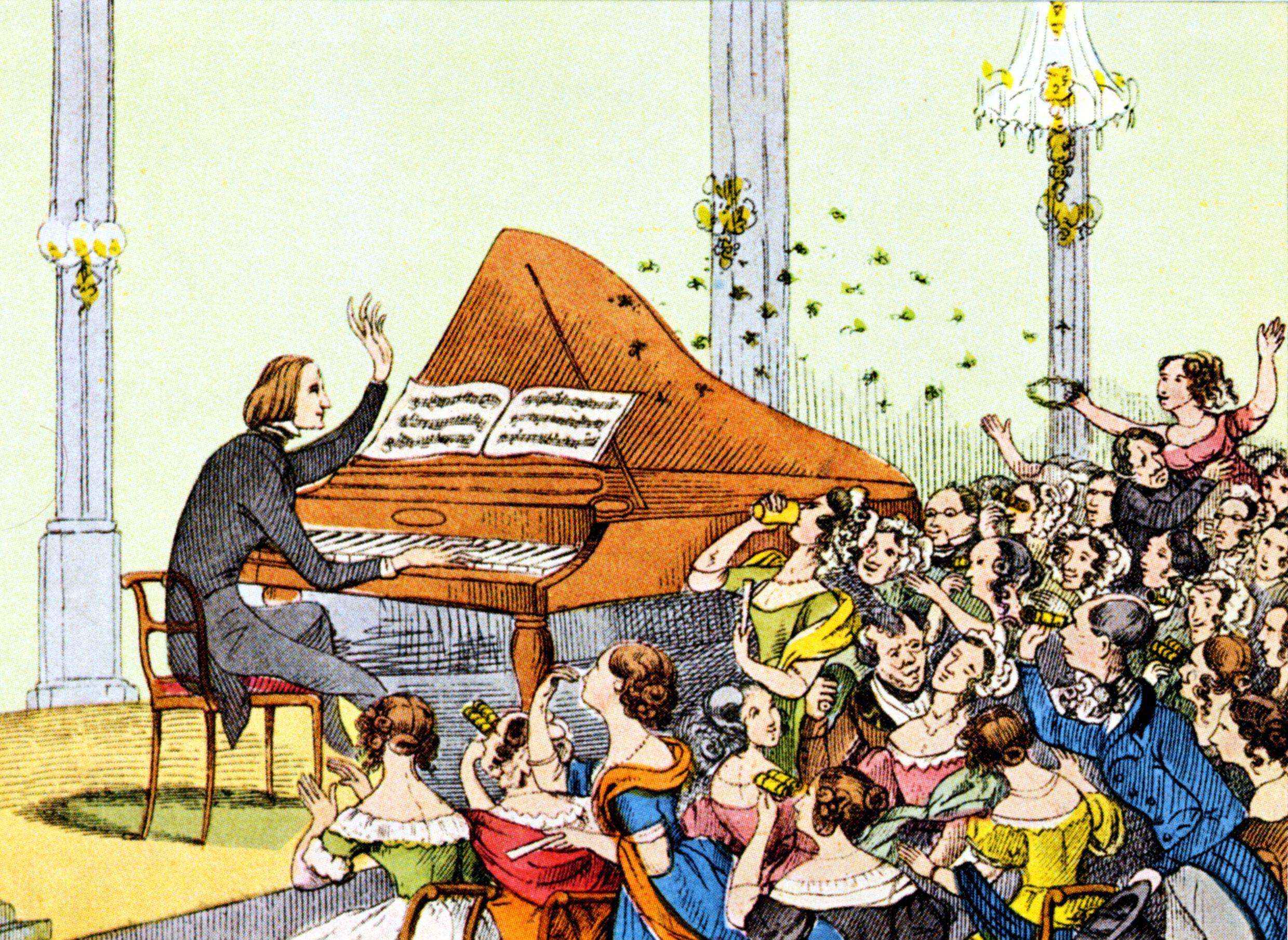 Liszt piano recital in Berlin 1840s
